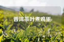 普洱茶叶煮鸡蛋