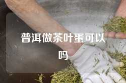 普洱做茶叶蛋可以吗