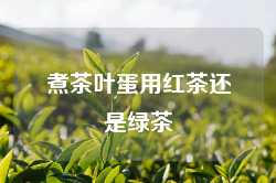 煮茶叶蛋用红茶还是绿茶