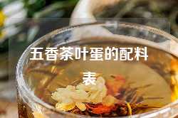 五香茶叶蛋的配料表