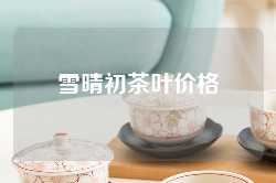 雪晴初茶叶价格