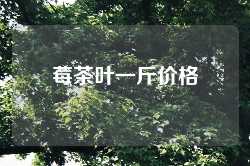 莓茶叶一斤价格